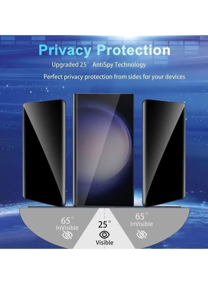 Glass for Samsung Galaxy S25 Ultra Privacy Glass Screen Protector Anti-Spy Tempered Glass Film 9H Hardness Scratch Resistant FINGERPRINT Working Screen Protector - Image 4