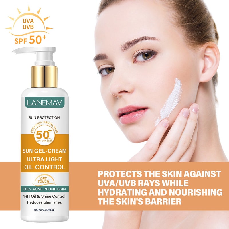 LANEMAY SPF50+ Oil-Control, Refreshing, Lightweight Protective Lotion 100ml - For Oily and Acne-Prone Skin - Image 2