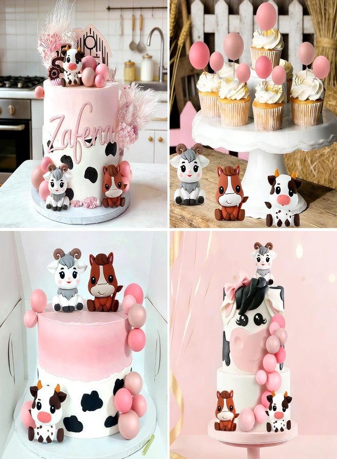 Zafena 14 Pieces Farm Cake Decorations with Horse, Cow, Sheep, Farm Animal Cake Toppers for Animal Theme Birthday Party Cake Decorations Supplies - Image 4