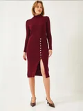 Bianco Lucci Burgundy Red