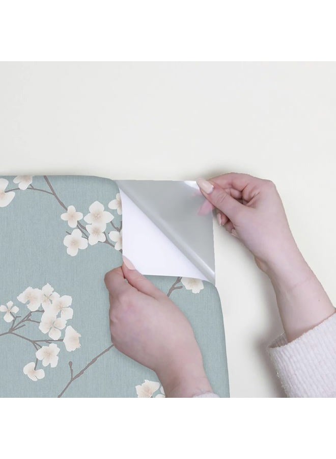 Transform Blossom Blue Peel and Stick Wallpaper - Image 3