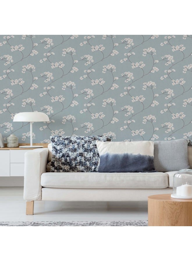 Transform Blossom Blue Peel and Stick Wallpaper - Image 2