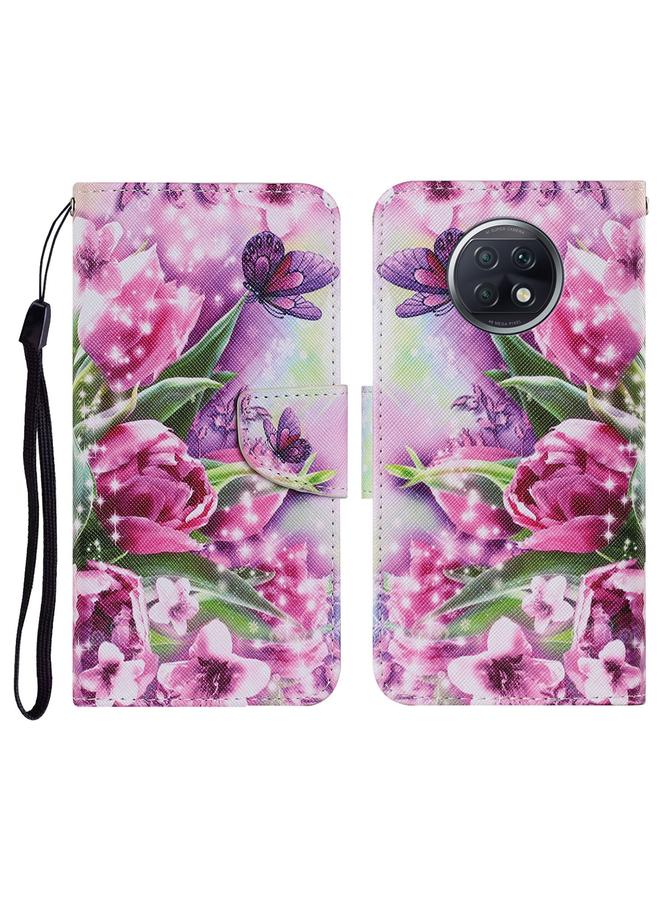 The Bros Case For Xiaomi Redmi Note 9T Coloured Drawing Pattern Horizontal Flip PU Leather Case with Holder & Card Slots & Wallet & Lanyard