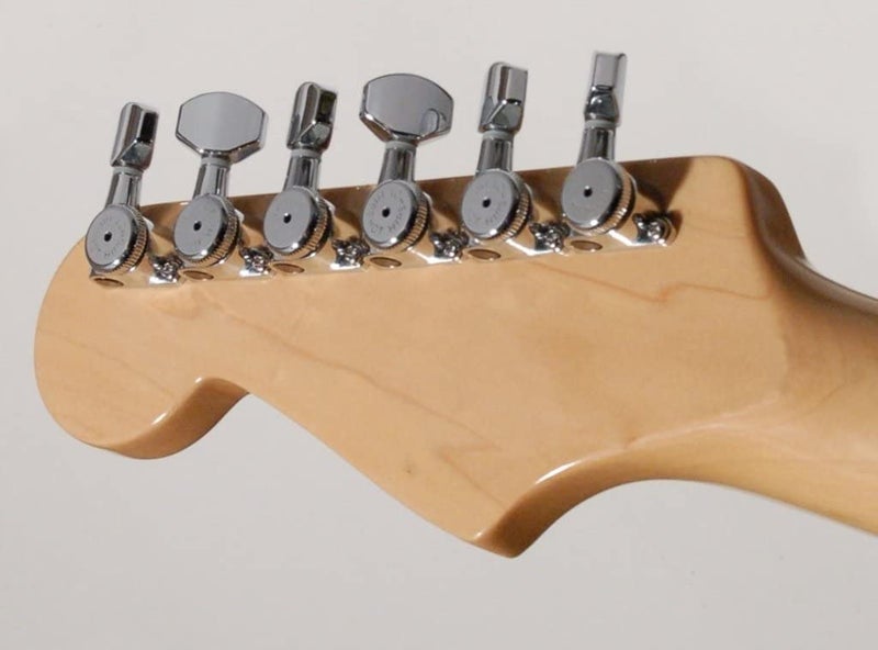 Hipshot Grip-Lock 6 inline Enclosed 21mm Post Locking Tuners - Chrome - Non-Staggered - Image 3
