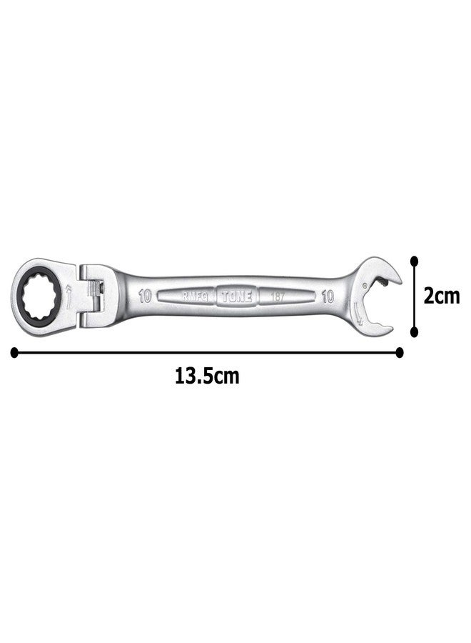 TONE Ratchet Ring Wrench Ratcheting Spanner Head Flex Head Set RMFQ-10 10mm - Image 3