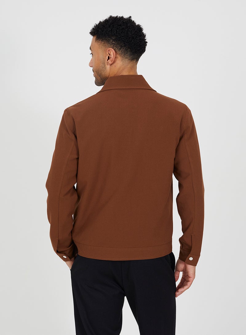 BRAVE SOUL Harrington Zip Through Jacket - Image 3