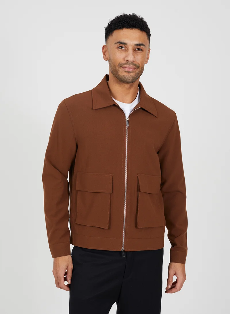 BRAVE SOUL Harrington Zip Through Jacket