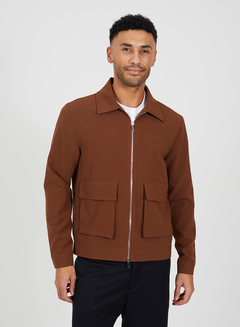 BRAVE SOUL Harrington Zip Through Jacket - Image 4