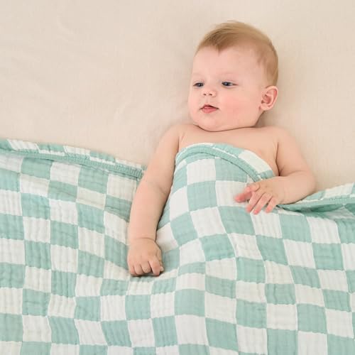 HardNok Ultra Soft Muslin Baby Blanket, A Versatile Swaddle and Bed Blanket for Babies, Toddlers, Boys, and Girls (1 Pack). - Image 2