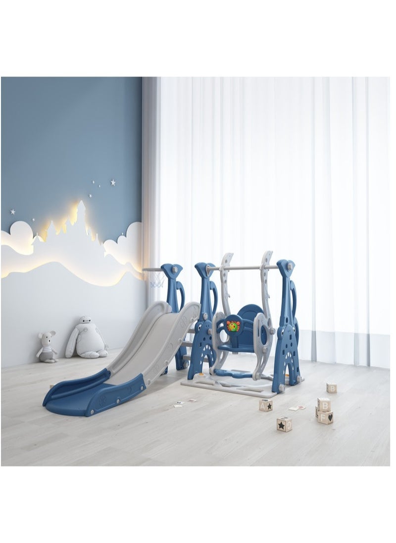 FULL JOY - Shark  Slide With a Swing +Basketball 3*1, Blue - Image 1