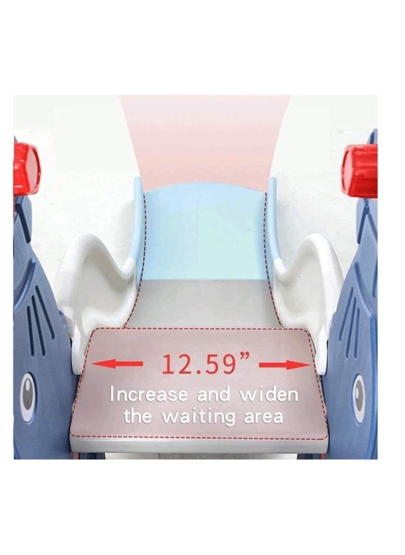 FULL JOY - Shark  Slide With a Swing +Basketball 3*1, Blue - Image 1