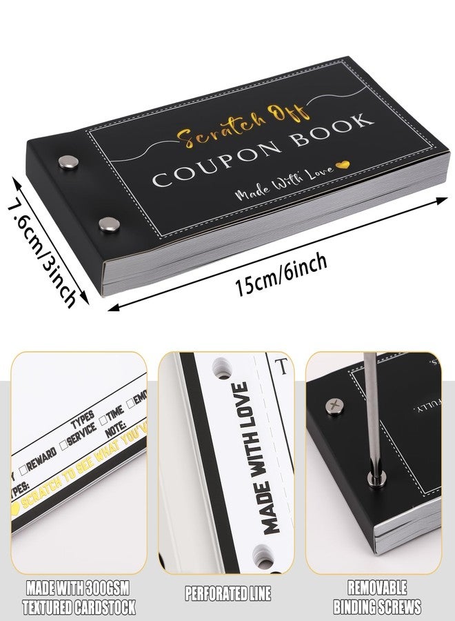 JULEASEL Scratch off Blank Coupon Book for Him Her on Any Occasion, 30 Vouchers Booklet Custom Gifts for Boyfriend, Girlfriend, Mom, Dad, Wife, Husband, Best Friend, Business - Image 4