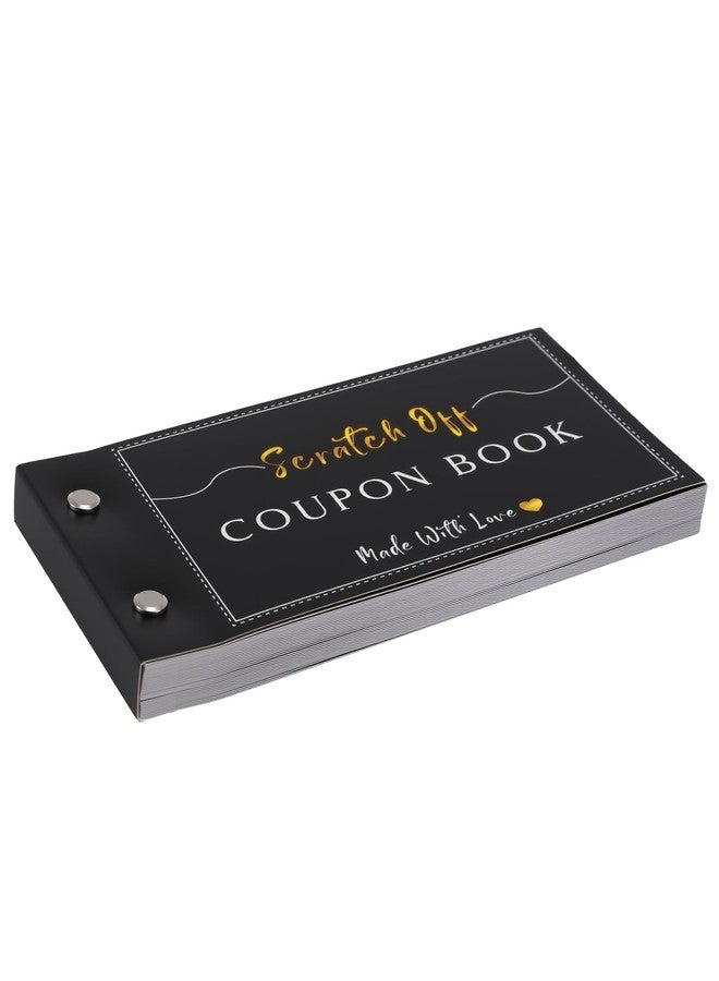 JULEASEL Scratch off Blank Coupon Book for Him Her on Any Occasion, 30 Vouchers Booklet Custom Gifts for Boyfriend, Girlfriend, Mom, Dad, Wife, Husband, Best Friend, Business - Image 1