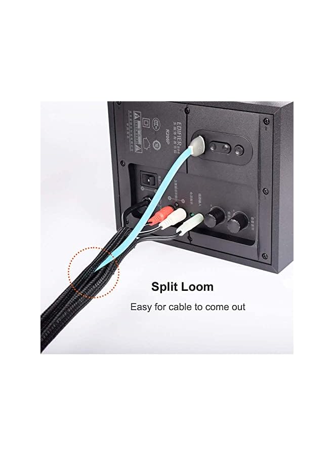 KASTWAVE Protector, Cable Sleeve, Cable Organizer, Cord Management, Cable Sleeve Split Sleeving, KASTWAVE Protect Cat From Chewing Cords, for Desk TV Computer, Wire Protector Cable, for Home Office - Image 2