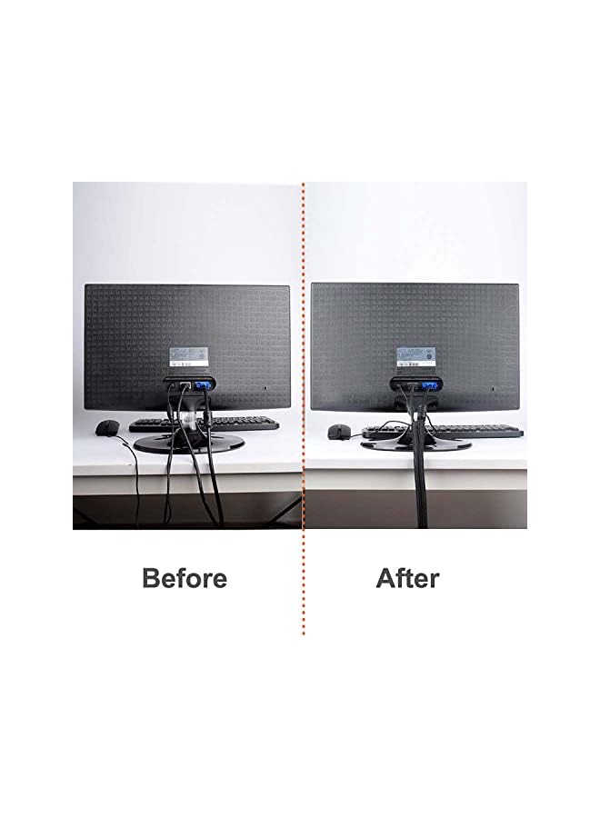 KASTWAVE Protector, Cable Sleeve, Cable Organizer, Cord Management, Cable Sleeve Split Sleeving, KASTWAVE Protect Cat From Chewing Cords, for Desk TV Computer, Wire Protector Cable, for Home Office - Image 4