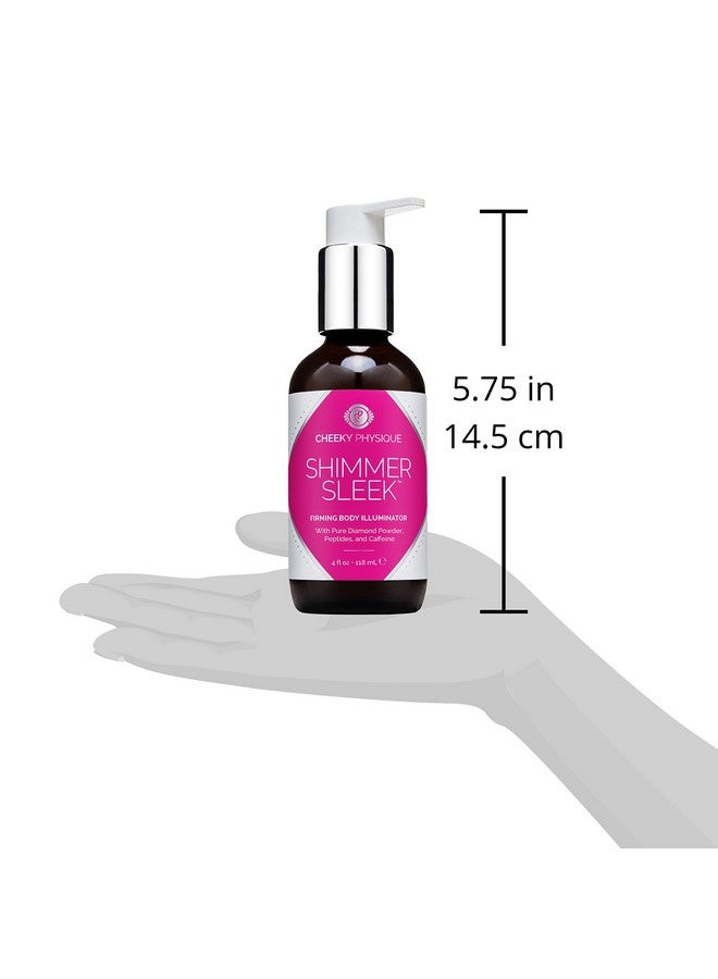 Cheeky Physique Shimmer Sleek Firming Body Illuminator Shimmering Body Glow Cream With Skin Firming And Light Reflecting Ingredients Real Diamond Dust + Peptides + Caffeine 4 Oz. - Image 3