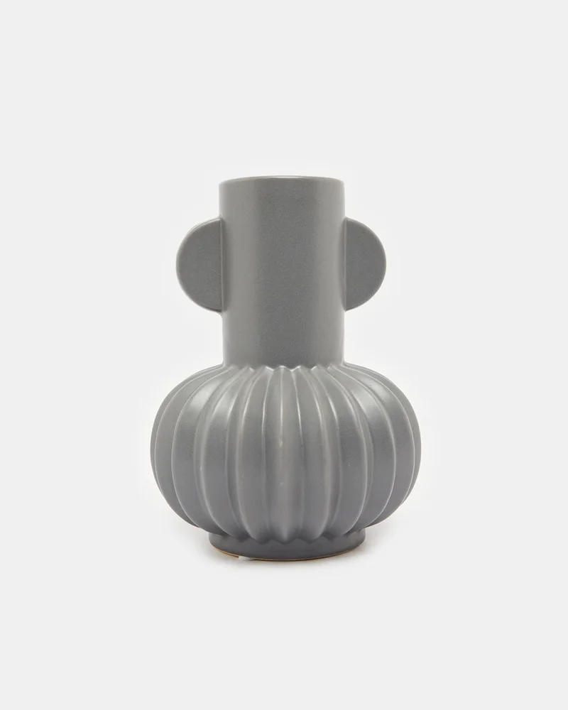 REDTAG Grey Ceramic Embellished Vase