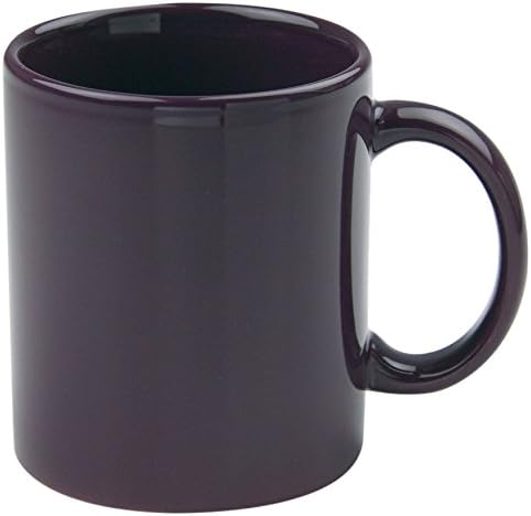 Omniware Teaz Cafe 11 oz Classic Mug Set of 4  Vintage Stoneware Coffee Cups Nostalgic 50sInspired Drinkware Rustic Farmhouse Aesthetic Dishwasher Safe Ideal for Tea or Espresso Aubergine