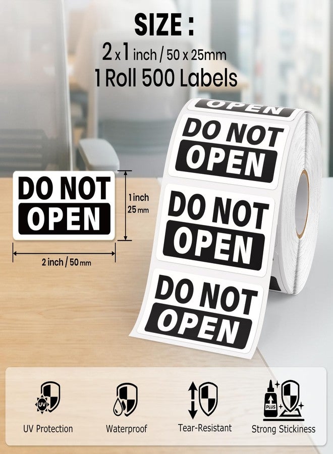 YIKIADA 2" x 1" Do Not Open Labels Stickers 500 PCS Per Roll - Image 3