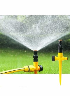 KASTWAVE 360° Rotation Auto Irrigation System, Multifunction-Adjustable Garden Sprinkler for Outdoor Grass Garden Yard Lawns, Automatic Garden Lawn Sprinkler Irrigation, 3 Adjustment 90°-180°-360°, (3 PCS)  - Image 1