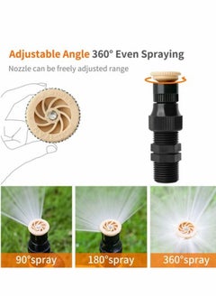 KASTWAVE 360° Rotation Auto Irrigation System, Multifunction-Adjustable Garden Sprinkler for Outdoor Grass Garden Yard Lawns, Automatic Garden Lawn Sprinkler Irrigation, 3 Adjustment 90°-180°-360°, (3 PCS)  - Image 4