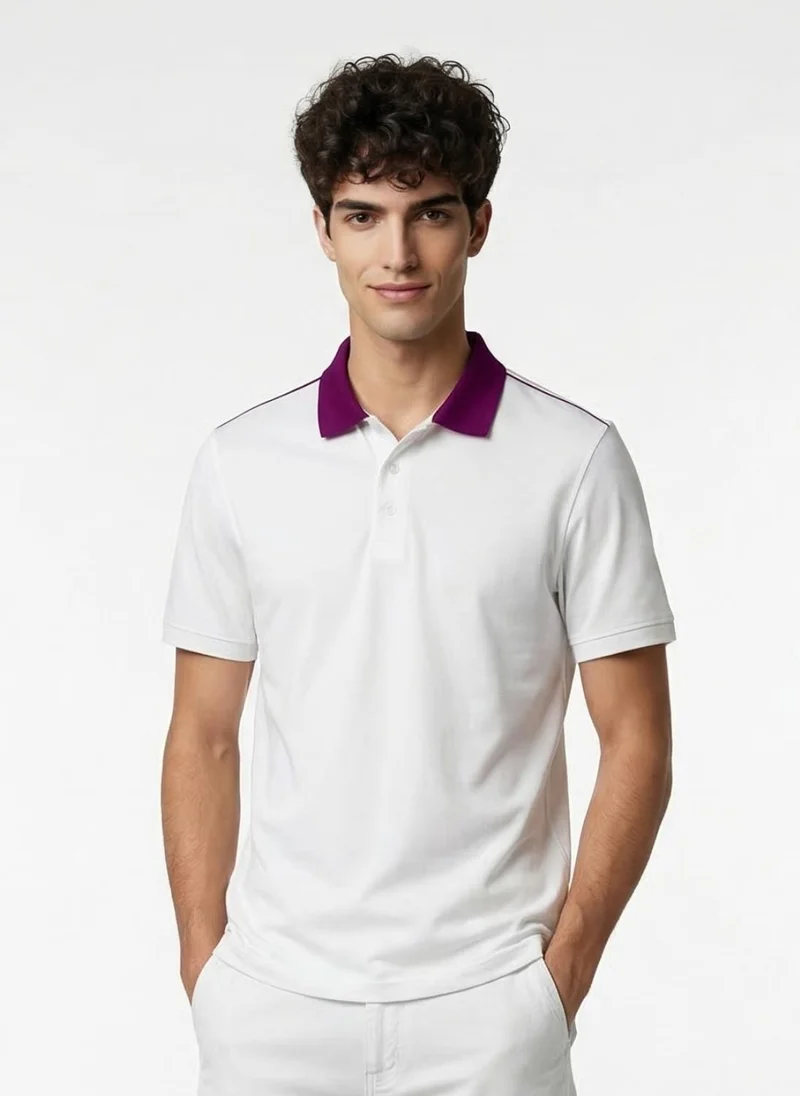 نوبيرو Nobero Accent Collar Polo T- Shirt  for Men