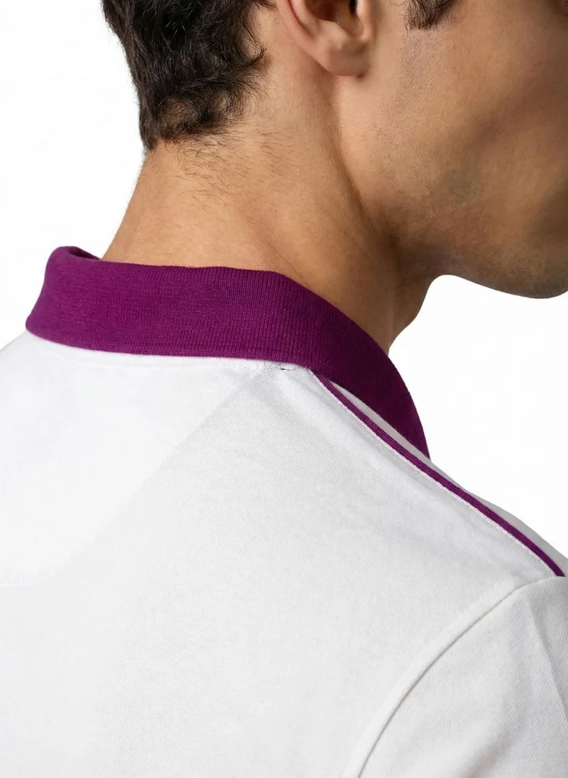 NOBERO White Nobero Accent Collar Polo T- Shirt  for Men for Men | Best Price UAE