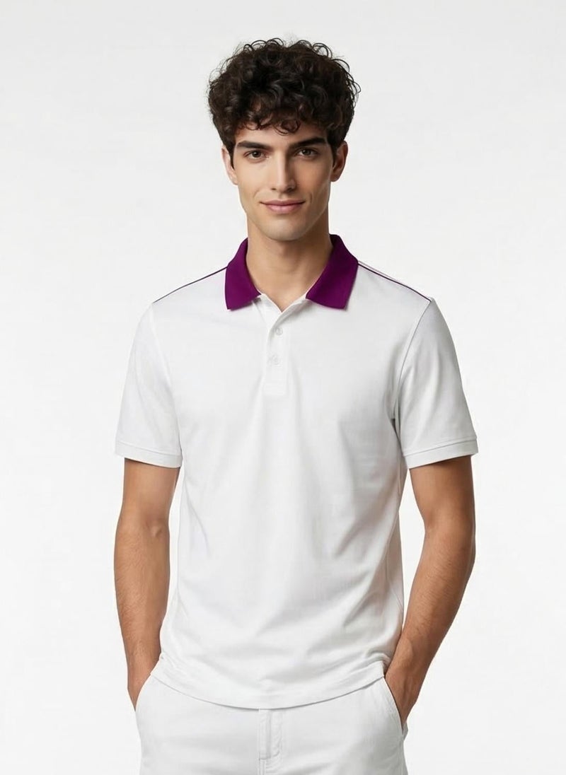 Nobero Accent Collar Polo T- Shirt  for Men - Image 2
