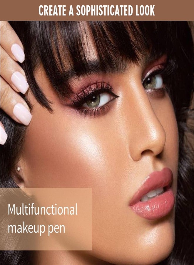 كيو اي سي قلم تحديد الوجه السائل، قلم مكياج سائل مع أداة تطبيق، قلم برونزر كريمي بلمسة نهائية طبيعية غير لامعة، قلم برونزر كريمي مغذي (02، 0.51 أونصة سائلة) - Image 4