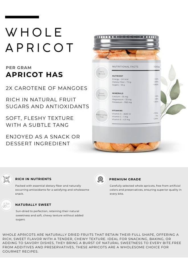 Awafi Mill AWAFI MILL Whole Apricot with Seed | Sun-Dried | Natural & Traditional Dried Fruit  - Image 2