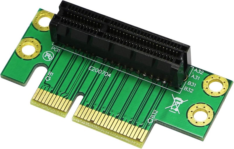 SinLoon SinLoon PCI Express 4X Riser Card 90Degree Adapter Card PCIE 4X Extender Extension Card for 1U Small Computer and Server Case PCIE 4X  - Image 1