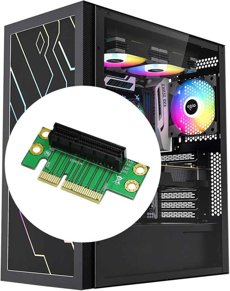 SinLoon SinLoon PCI Express 4X Riser Card 90Degree Adapter Card PCIE 4X Extender Extension Card for 1U Small Computer and Server Case PCIE 4X  - Image 5