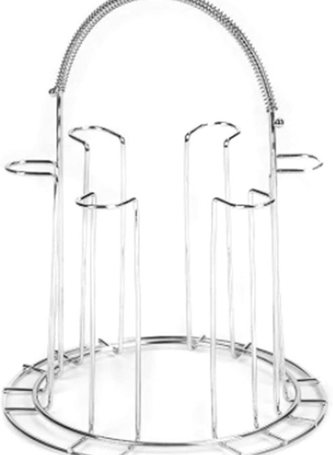 Stainless Steel Cup Drying Rack 17cm Base 21cm Height Holds Multiple Glasses - Image 1