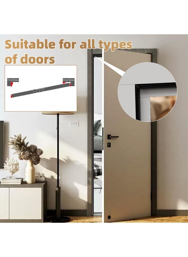 196” Wedge-Shape Foam Window Weather Stripping Door Seal Strip,Soundproofing Frame Insulation Tape for Exterior Front Door,Noise Cancelling Window Inserts,Door Gap Filler Light Blocker,Black - Image 3