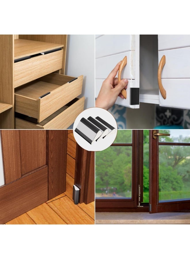 196” Wedge-Shape Foam Window Weather Stripping Door Seal Strip,Soundproofing Frame Insulation Tape for Exterior Front Door,Noise Cancelling Window Inserts,Door Gap Filler Light Blocker,Black - Image 4