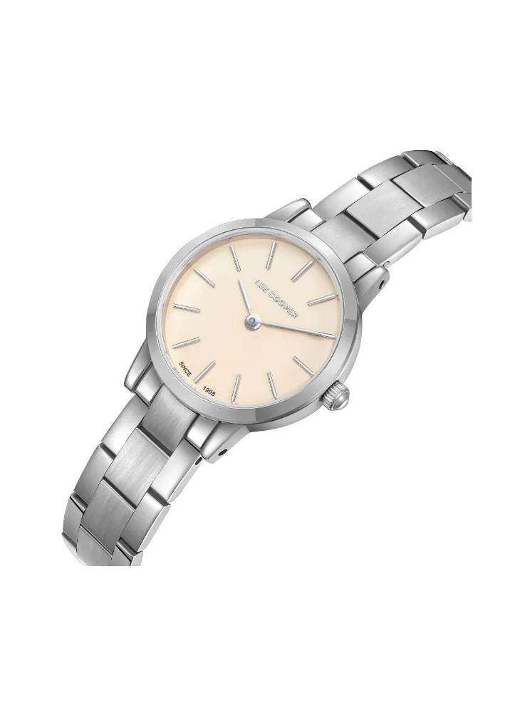 لي كوبر Lee Cooper LC08098.310 Women's Analog Display Watch & Metal Strap Silver
