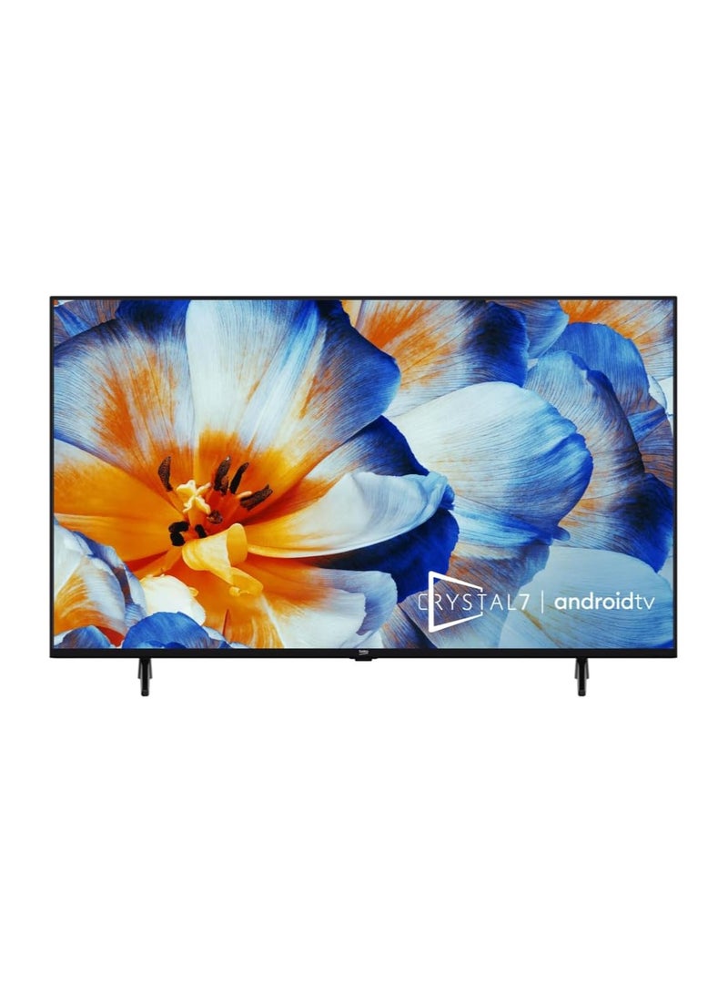 بيكو تلفزيون كريستال 4 كيه الترا اتش دي سمارت اندرويد مقاس 50 بوصة، اسود - B50M D 790 B - Image 1