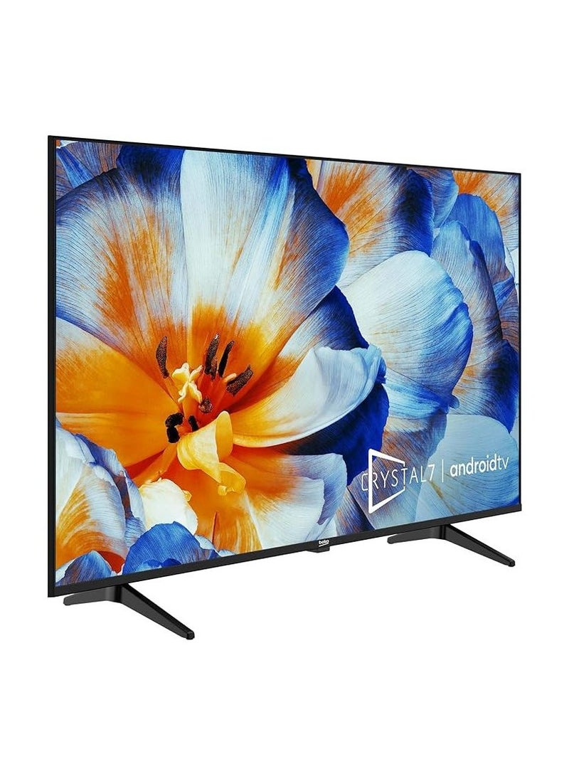 بيكو تلفزيون كريستال 4 كيه الترا اتش دي سمارت اندرويد مقاس 50 بوصة، اسود - B50M D 790 B - Image 2