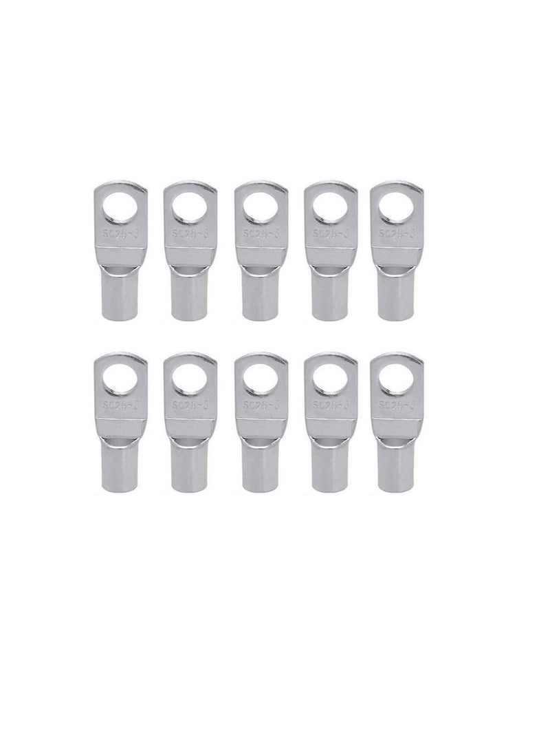 Copper Cable Lugs 10Pcs Set-Wire Terminals, Connector Cable lugs Ring Battery SC Terminals, for Marine, Solar, Automotive, Electric, Home Applications etc (Hole Soize 6mm, Cable Size 6mm)  - Image 3