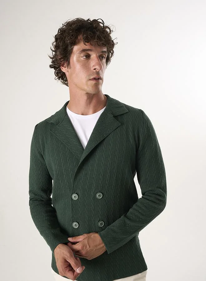 Notch Collar Cardigan