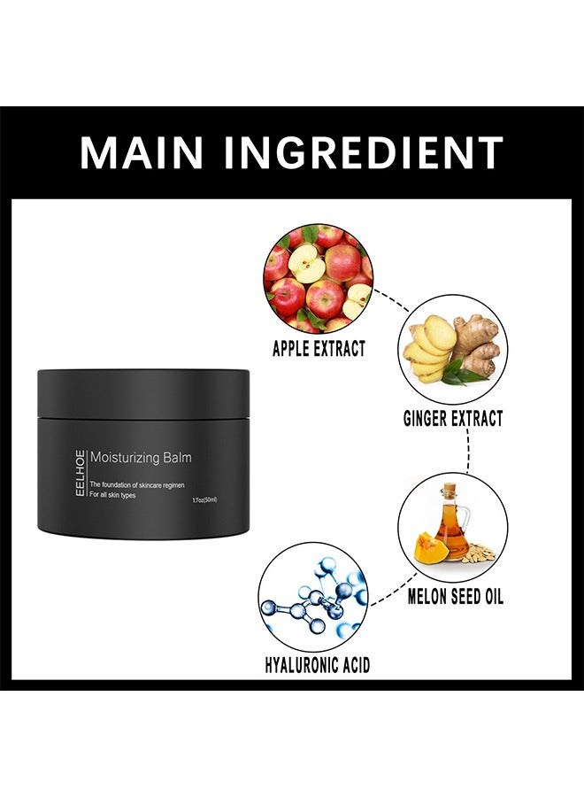 EELHOE Moisturizing Balm,Men's Moisturizing Face Cream ,Refreshing and Moisturizing,Shrinking Pores,Reducing Skin Relaxation,Suitable for All Skin Types 50ml - Image 3