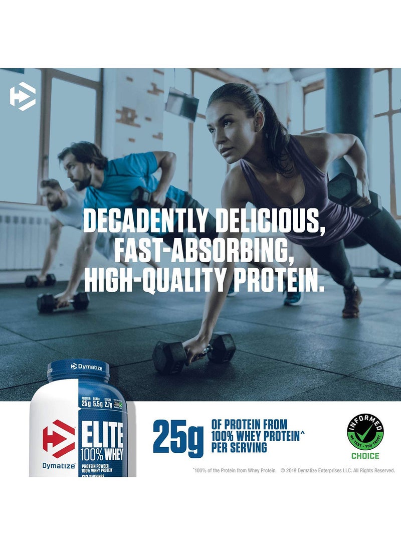 Dymatize Elite 100% Whey Protein Powder Gourmet Vanilla 2lb 907g - Image 3