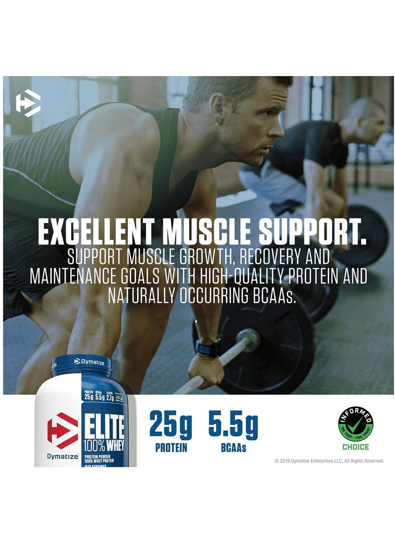 Dymatize Elite 100% Whey Protein Powder Gourmet Vanilla 2lb 907g - Image 5