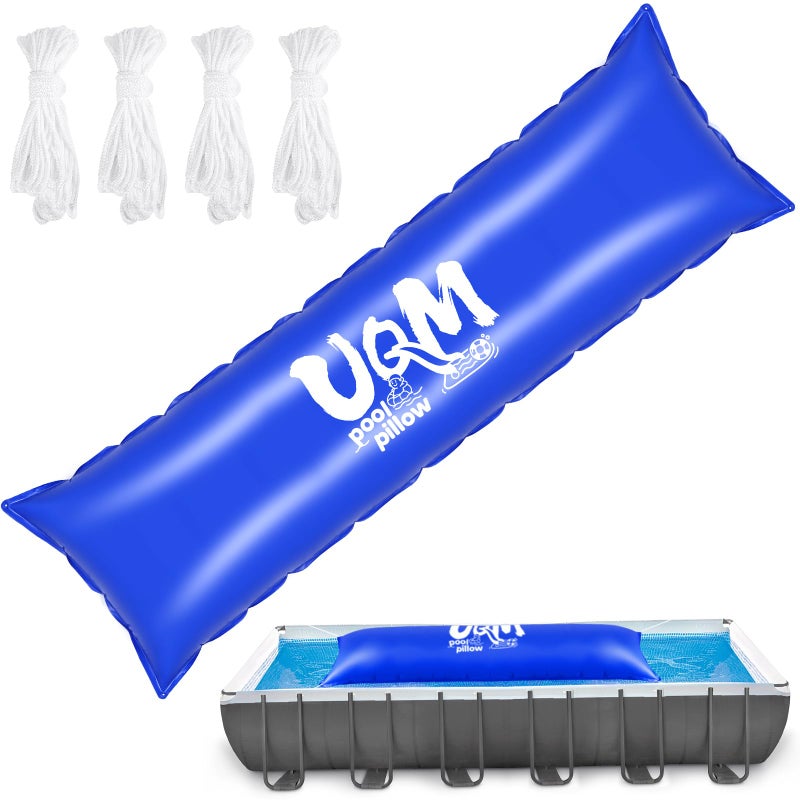 UQM Extra Large Thick Pool Pillow for Above Ground Pools, 4x15 Ft Pool Pillow for Closing Winter, 0.4mm Thicked Winter Pool Pillows Pool Closing Kit Winterizing Kit for Above Ground ï¼ˆ4x20ft Ropeï¼‰ - Image 1