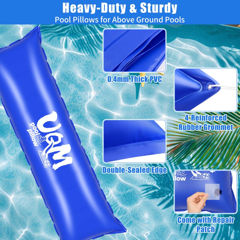 UQM Extra Large Thick Pool Pillow for Above Ground Pools, 4x15 Ft Pool Pillow for Closing Winter, 0.4mm Thicked Winter Pool Pillows Pool Closing Kit Winterizing Kit for Above Ground ï¼ˆ4x20ft Ropeï¼‰ - Image 5