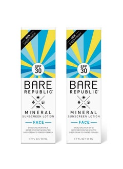 bare republic Mineral Face Sunscreen Lotion. Lightweight, Unscented And Waterresistant Face Moisturizer, 1.7 Oz, 2 Pack, Packaging May Vary  - Image 2