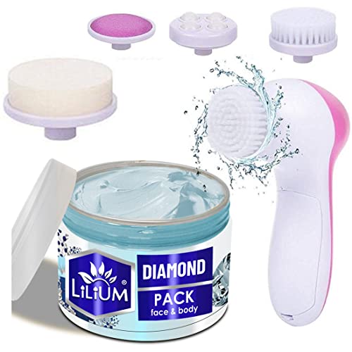 Lilium Diamond Face Pack & Multifunction 5in1 Massager (250g) - Image 1