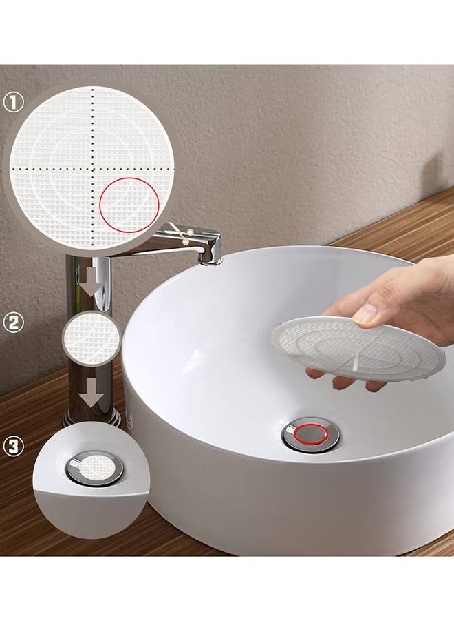 HY - Shower Drain Filter, Shower Hair Extension Mesh Plastic Floor Sink Strainer Can Be Cut Easy to Install and Clean, Fits Different Size Drain Openings, Bathroom, Washbasin, Tub, Kitchen (4 Pieces) - Image 1