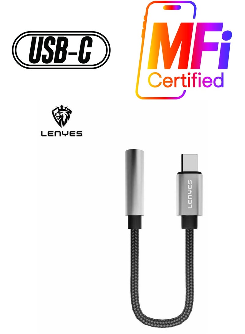 Lenyes Cable Type C jack 3.5 , 3.5 MM Plug - Image 1