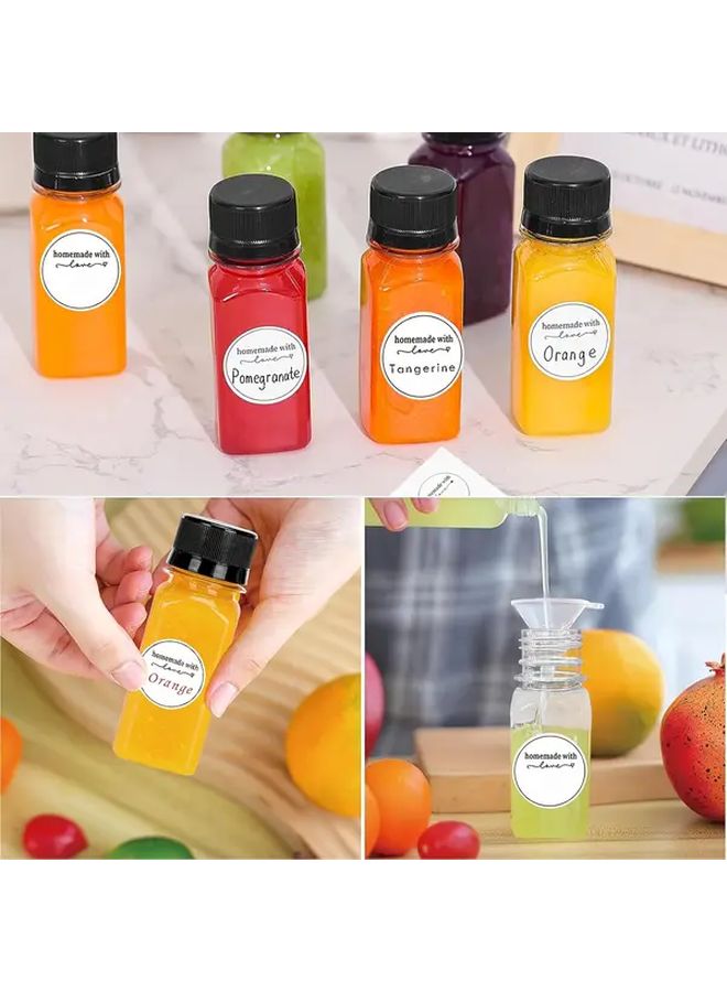 16 Pcs 2oz Reusable Plastic Shot Bottles With Black Lids Travel Size Containers - Image 4